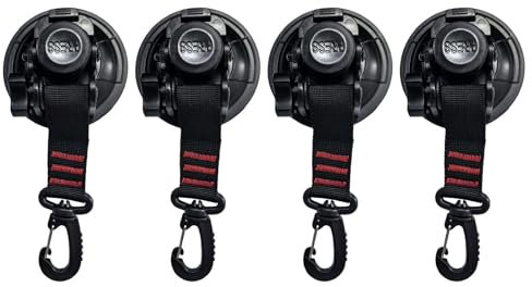 Ganci a ventosa per parabrezza, Ganci a ventosa rotanti - Ganci per finestre automatiche con aspirapolvere con rotazione di 360 gradi - Ganci fissi per posteriore per automobile 4X per finestra