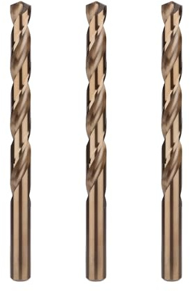 BECOLLO 25/64 Zoll Kobaltbohrer-Set, M35 Jobber Länge, Spiralbohrer, geeignet zum Bohren in Hartmetall, Edelstahl, Gusseisen, 3 Stück