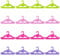 16 Stück Baby Kleiderbügel, Grün Rosa Rosa Rot Violett Puppenkleiderbügel, Kleiderbügel Zubehör Baby Kleiderbügel für Puppenkleidung in 30-35 cm