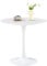 buybyroom Mid Century Modern Runder Esstisch Couchtisch Küche Kleiner Esstisch, 75cm für Esszimmer Wohnzimmer Schlafzimmer Büro Coffee Shop Bar, Weiß