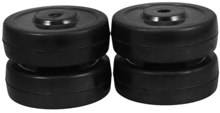 DIKACA 4Pcs Heavy Duty Swivel Rubber Caster Wheels for Patio Heater Fit Construction for Furniture and Storage Rack Use