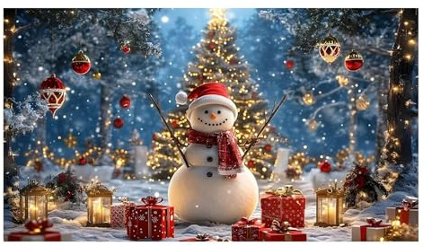 Erconsso Weihnachts Garagentor Banner | 400 x 180 cm Festliche Dekoration - Außenbereich Weihnachtsbanner | für Außen- und Innenbereich, Party, Garten, Wand, Haus, Zuhause, Terrasse und