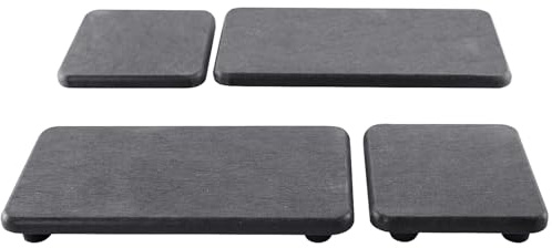 Packool Diatomite Stone Drying Mats, Natural Water Absorbing Sink Trays for Kitchen & Bathroom, Quick-Dry Soap Dishes, Plant Coaster & Sponge Holder, 4 Pcs Bathroom Sink Vanity Trays
