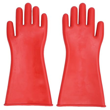 NDNCZDHC Isolierte Elektriker-Handschuhe, 5000V Hochspannung, 2 mm dicke Gummi-Schutz-Arbeitshandschuhe für Lineworker-Elektriker