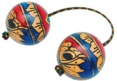 Instrumento Asalato Con Cuerda Ajustable Y Tambor De Madera | Maracas Indonesias Instrumento de Percusión Para Adultos Niños Aficionados Casa Aula Escenario Viaje Conciertos Y Más
