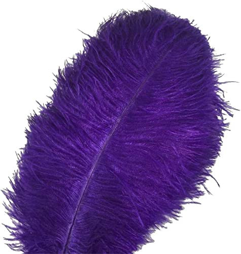 Crenze 10Pcs Straußenfedern 12-14Inch (30-35cm) Für Haus Hochzeitsdekoration bietet (Lila)