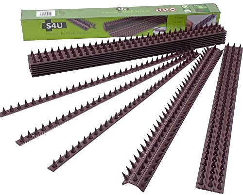 Fence Wall Spikes Garden Security Intruder Bird Cat Repellent Burglar Anti Climb 5m 50 x 4.5 x 1.5cm (10)