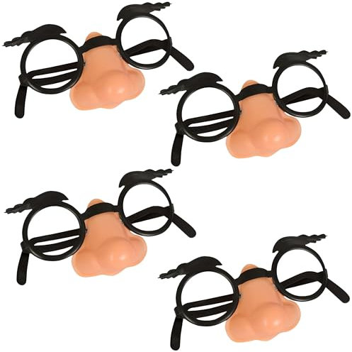 Partygeschenke - Neuheiten-Brille und Nase - 4er-Pack
