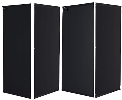 QUICK STAR Ersatz Bezug Paravent 4 Teilig 165 x 220 cm Raumteiler Trennwand Sichtschutz Bespannung Schwarz