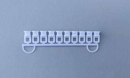 Rollmayer Zubehör Kunststoff für Gardinenschiene Mini 100xÖsengleiter | 1-läufig Innenlaufschiene für Schiebevorhänge Gardinen und Vorhänge