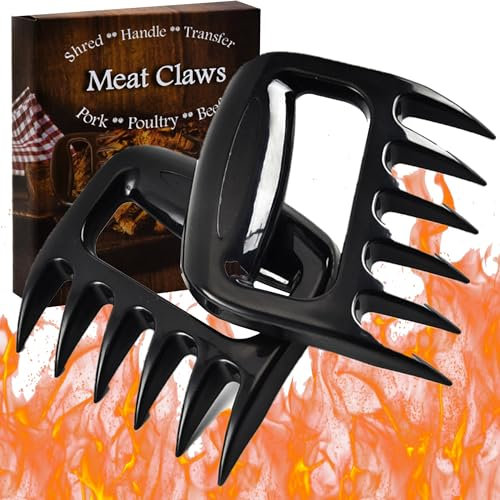 MINGZE lot de 2 de viande griffes, viande Fourchettes, ours empreintes pour pulled pork, barbecue, Les griffes originales de déchiqueteur d'ours, chair parfaitement déchiquetée