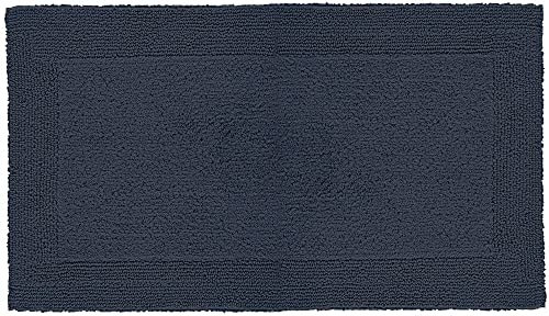 Batex Badteppich Duo-Flor Dunkelgrau ca 75X140cm Badematte Badezimmerteppich Badgarnitur Badvorleger Duschmatte