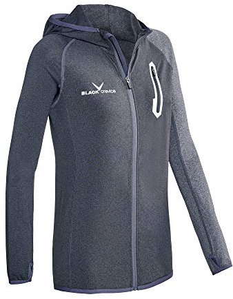 Black Crevice Damen Microfleece Second Layer mit Kapuze, anthracite/grey, 38