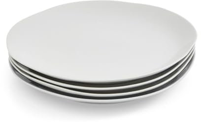 Sophie Conran for Portmeirion CPKE79291-XF Lot de 4 assiettes en céramique Gris