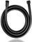 Oupukle Noir Flexible Douche 1,5m en PVC Tuyau douche Avec double protection anti-torsion, tuyau de douche Remplacement Universel, Avec double tête en laiton de qualité supérieure, Anti-torsion