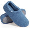 VeraCosy Damen Memory Foam Plüsch Hausschuhe Antirutsch Pantoffeln Mit Polarvlies-Futter, 39.5 EU, Blau