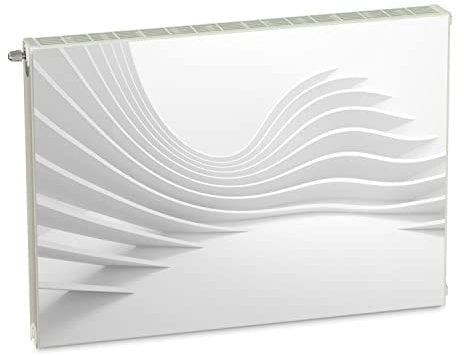Magnet Heizkörperverkleidung Heizkörperabdeckung Grau Abstrakt 80x60 cm Heizung Abdeckung Verkleidung Magnetische Abdeckmatte Kühlschrank aus Einem Flexiblen Magneten Digitaler Aufdruck