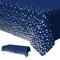 Xinvery Dot Tischdecken, Blau Weiß Dot Konfetti Party Tischdecken wasserdichte Einweg Tischdecken für Picknick Baby Shower Halloween Weihnachten Geburtstag Dekorationen 137 x 274cm