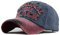 YULOONG Vintage Baseball Cap Stickerei SCHWARZ Washed Denim Trucker Cap 100% Baumwolle Sonnenhut für Männer Frauen Verstellbare Größe Blau