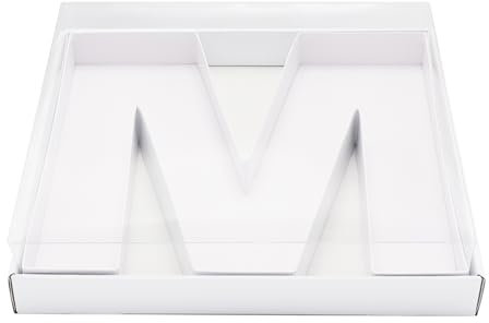 WENPACK 30,5 cm befüllbare Kartonbox in Briefform, transparenter Deckel, für Süßigkeiten, Charcuterie, Weideverpackung, Größe M