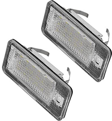 X AUTOHAUX 2pcs LED License Plate Light Car Number Lamp Replacement White Light