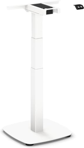 Worktrainer - TinyDesk Höhenverstellbarer Kleiner Schreibtisch - Elektrisches Gestell - Höhe 58-123cm - Weiß
