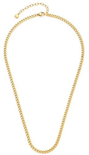 Leonardo Ciao Marie Halskette, Basic-Kette aus Edelstahl, gold Ionenplattierung, 42-47 cm, Anker-Kette, Panzer-Kette Damen Schmuck, 022917