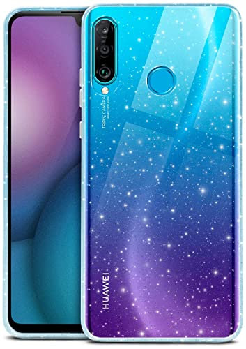 moex Sparky Case kompatibel mit Huawei P30 Lite/P30 Lite New Hülle mit Glitzer Effekt, durchsichtige Silikon Handyhülle dünn, Mädchen Schutzhülle Ultra Slim – Kristallklar