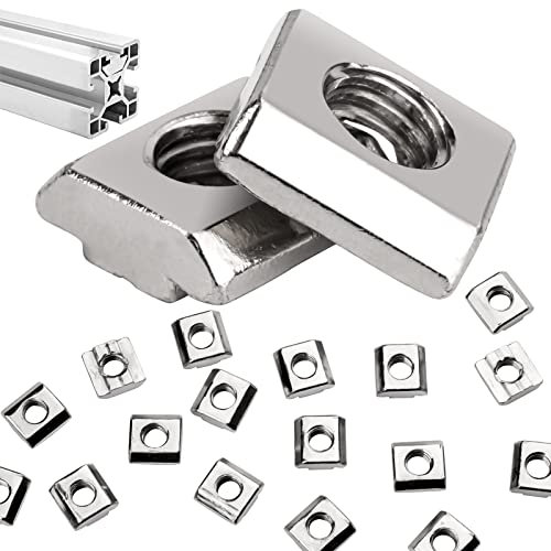 30 Stück Nutensteine M8, T-Nut Schiene M8, T-Nut Kohlenstoffstahl Nutenstein für C Profil M8, T Nutenstein M8 für 30 c profil, Aluprofil, Spannpratzen, Aluschiene, T Nut 30 Schiene
