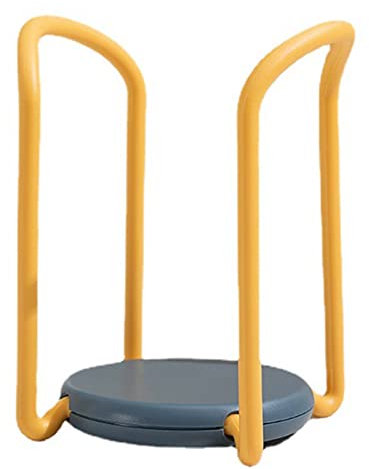 Organizador de Cuencos, Soporte Retráctil para Cuencos, Escurridor con Asa, Estantes de Almacenamiento de Vajilla de Múltiples Funciones para Mostrador de Cocina (amarillo y azul)