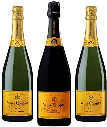 Veuve Clicquot Champagner Premium Bundle - Yellow Label Brut (2 x 0,75l) & Reserve Cuvée (1 x 0,75l)