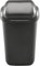 Home Centre Flip Top 50L Classic Plastic Waste Bin Kitchen Office School Work Recycling Disposable Trash Dispenser Household Recyclable Rubbish Bin Easy Cleaning Graphite