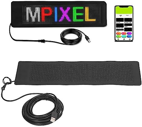 Panneau D'Affichage Led Programmable, Animation De Motif De Texte Personnalisé Usb 5 V Pour Voiture De Magasin Et Publicité