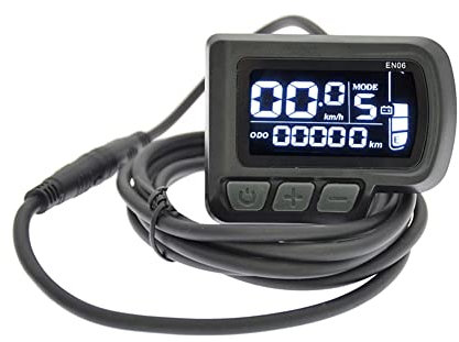 Tbkoeudhg 24V 36V 48V Elektrofahrrad EN06 Display/Wasserdichter 5-Pin-Stecker LCD-Bildschirm für Ebike-Teile