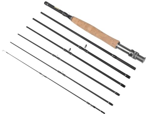 Canne à pêche à la Mouche,#5-6, 7/8-Section Canne de Voyage en Fibre de Carbone 2.4meters/7.87Ft, 2.7meters/8.86Ft Multi Sections Portable (2.4 Meters)