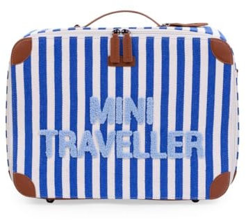 CHILDHOME, Valigia per bambini, Weekend, formato cabina, bagaglio a mano, compatto, resistente, con maniglia per il trasporto semplice, etichetta nome, design, finta pelle, misto, mini viaggiatore,