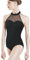 DANSHOW Neckholder-Ballett-Trikot für Damen zum Tanzen Mesh-Ausschnitt Damen-Tanztrikot für Ballett(23935-06-S)