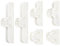 Simpeak 6 PCS Food Clips Bag Sealing Clips, White Food Bag Clips with Good Grips Plastic Heavy Duty Sealing Clamps for Food Storage Home Kitchen