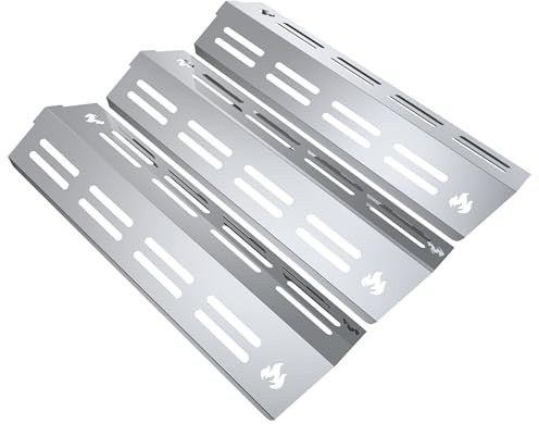 teileplus24 Brennerabdeckung kompatibel mit Enders Colorado 4 Gasgrill | Edelstahl mit Logo 3-teilig Passgenau Flavorizer Bars Rostfrei Brennerschutz