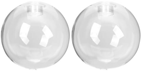 UKCOCO Abat-Jour Globe En Verre G9: 2 Pièces Abat-Jour Globe Lampe Verre Ronde Couvercle De Lampe Pour Appliques Murales Lustre Suspension,Diamètre:12 cm