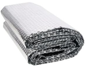 Storystore Pellicola isolante alluminizzata 150 cm x 2,5 m, spessore 3 mm, pellicola isolante doppio lato in alluminio, per radiatori radiatori, per veicoli, tetti, finestre, tubi, ecc