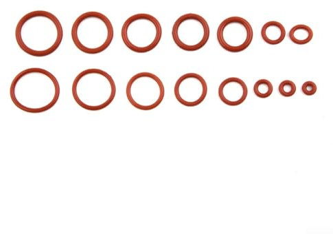 Druck- und Flüssigkeitsdichtungslösung, 225-teilig, Silikon-Gummi, ORing-Sortiment, metrisches VMQ-Dichtungsset, rot