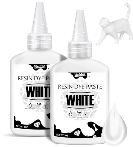 Weiß Epoxidharz Farbpaste, 170g Hochkonzentrierte Pigmente für Zellen, Ozean Wellen, Malerei, Untersetzer - UV Harz Farbpaste für Epoxy Resin Kunst