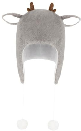Oshhni Weihnachtsmütze, schöne Weihnachtsmütze zum Verkleiden, Halloween, Festivals, Partys, Karneval, Grau