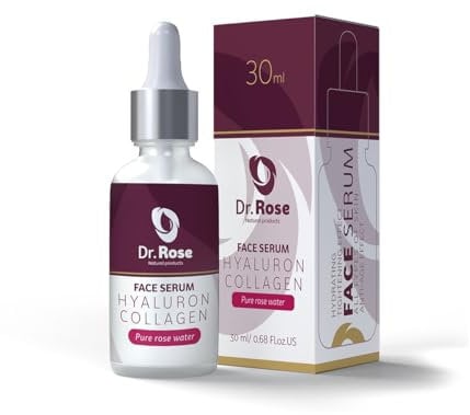 Dr. Rose Hyaluron Serum Gesicht 30ml - Anti-Aging Gesichtspflege Mit Kollagen, Rosenwasser - Feuchtigkeit Für Frauen Ab 30 - Hochwertige Skin Care Für Strahlende Haut
