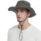 Sonnenhut Fischerhut Herren UV Schutz Sommerhut Baumwolle UPF 50+ Safari Hut Faltbar Outdoor Wanderhut Gartenhut Boonie Hat