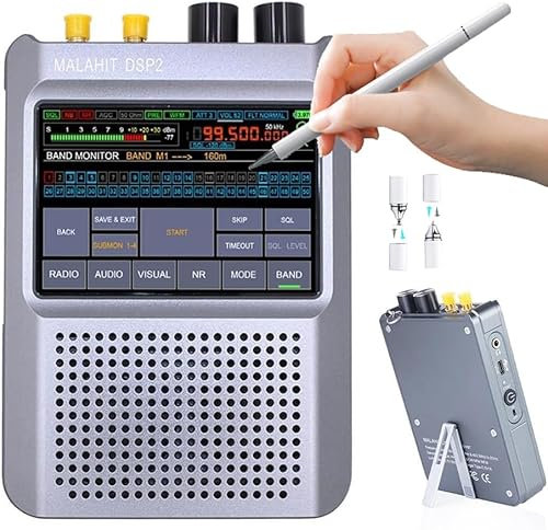 ChicBosomn Radio Receiver for MALAHIT DSP2 Malachite Receiver Radio Firmware 2.30 Second Generation, F2.40 Second Generation Malahit-DSP2 Malachite Receiver Radio, With 2-in-1 Touch Pen
