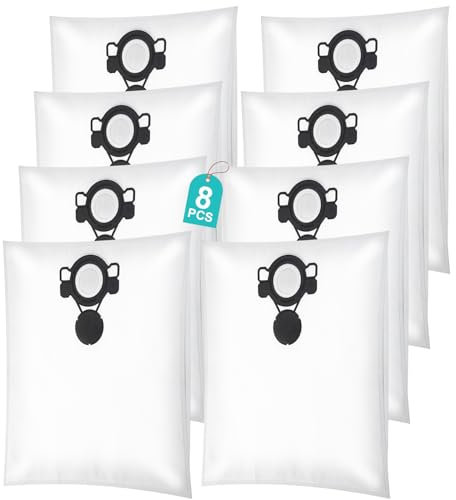 Lot de 8 sacs d'aspirateur compatibles avec Nilfisk Alto Aero 20/21/25/26/31/VL200, compatibles avec les sacs Makita VC2010L/VC2511L/VC2512L/VC3011L