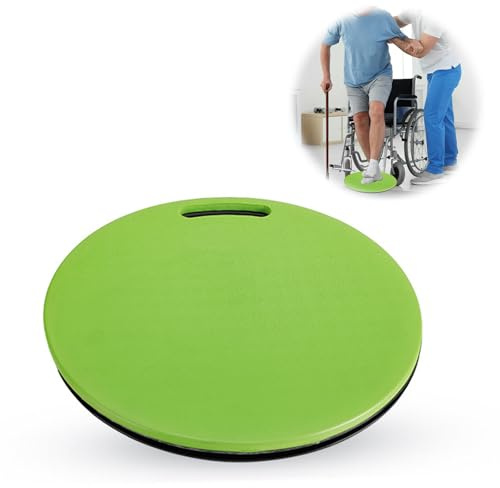 Drehscheibe Umsetzhilfe für Ältere und Behinderte Patienten bis 120 kg, Drehscheibe zum Leichten Umsetzen d Patienten Transferscheibe, der Häuslichen Pflege Mobility Aid Transfer Disc (Grün)