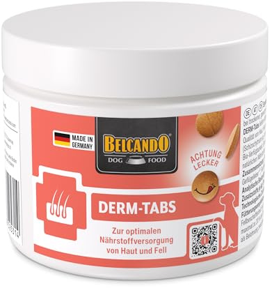 BELCANDO Derm-Tabs | 270 g | 100 Tabs | Ergänzungsfuttermittel für Hunde | Nährstoffversorgung für Haut & Fell